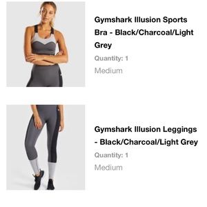 Gymshark illusion bra & legging set